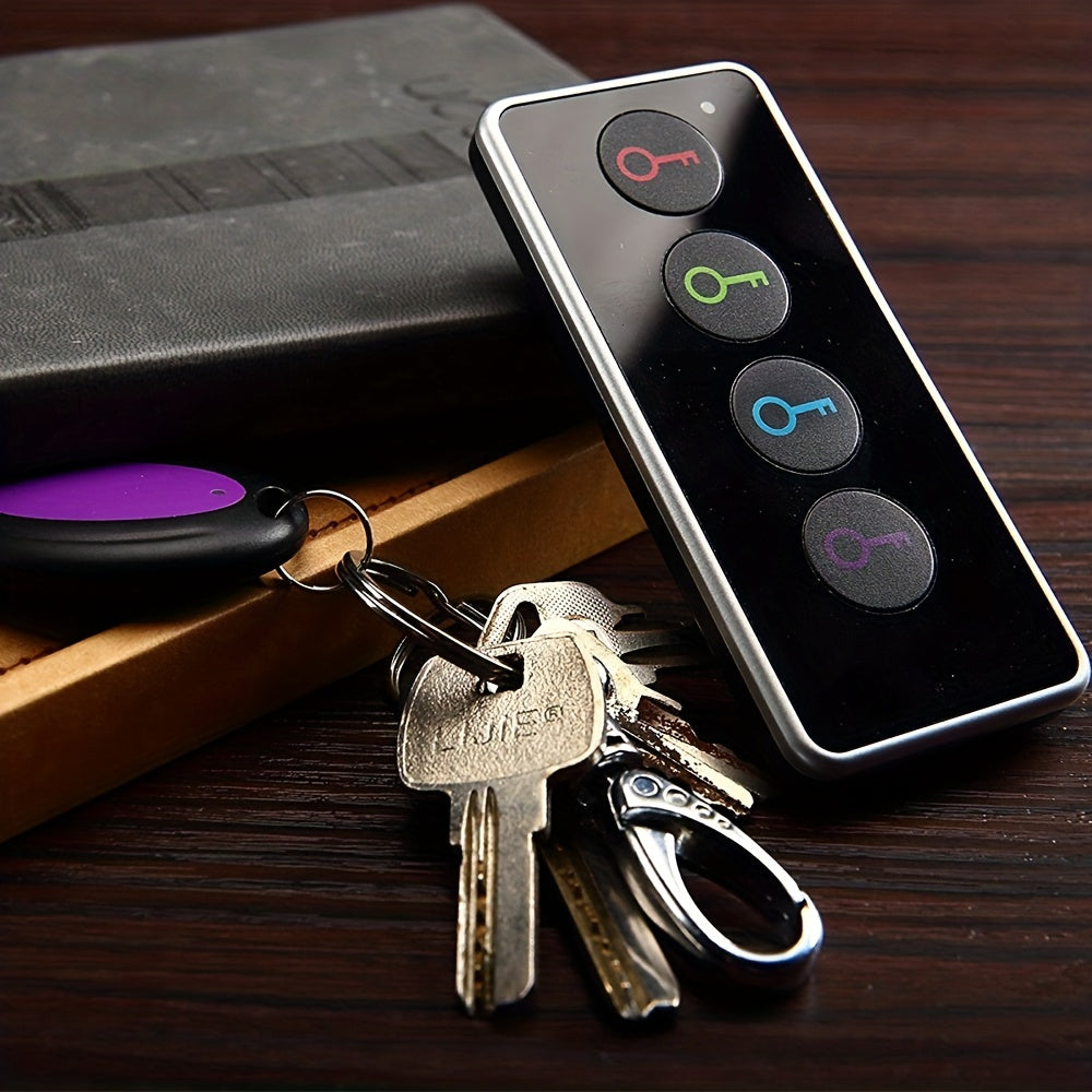 4-in-1 Sleutelfinder met LED-flitser en kleurgecodeerde ontvangers – Compacte sleutellocator voor sleutels, afstandsbedieningen en meer