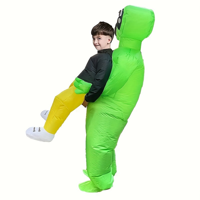 Grappige Opblaasbare Halloween Alien Kostuum voor Mannen | Ride On Stijl