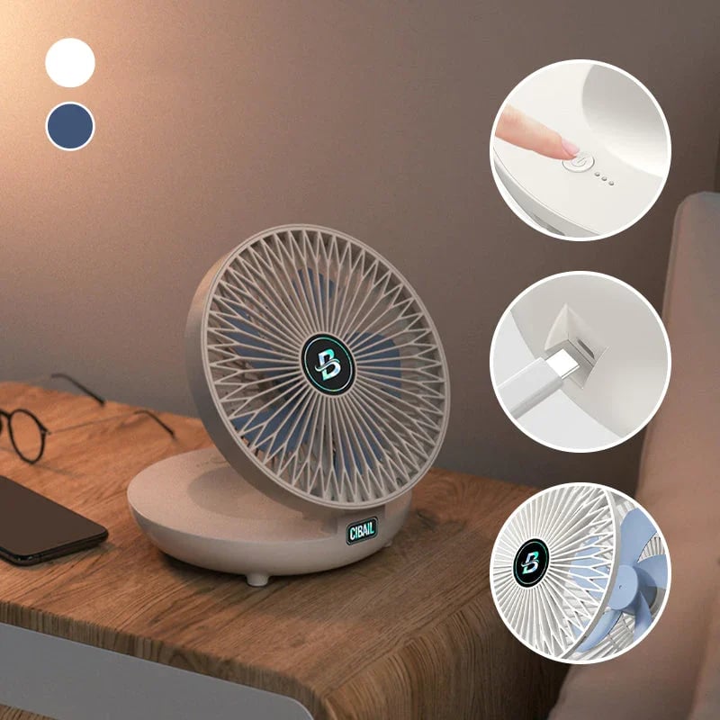 AeroLux Elegante Draagbare Ventilator | Stijlvolle, opvouwbare ventilator voor ultiem comfort