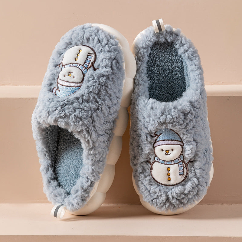 Warme Pluche Slippers met Antislipzool