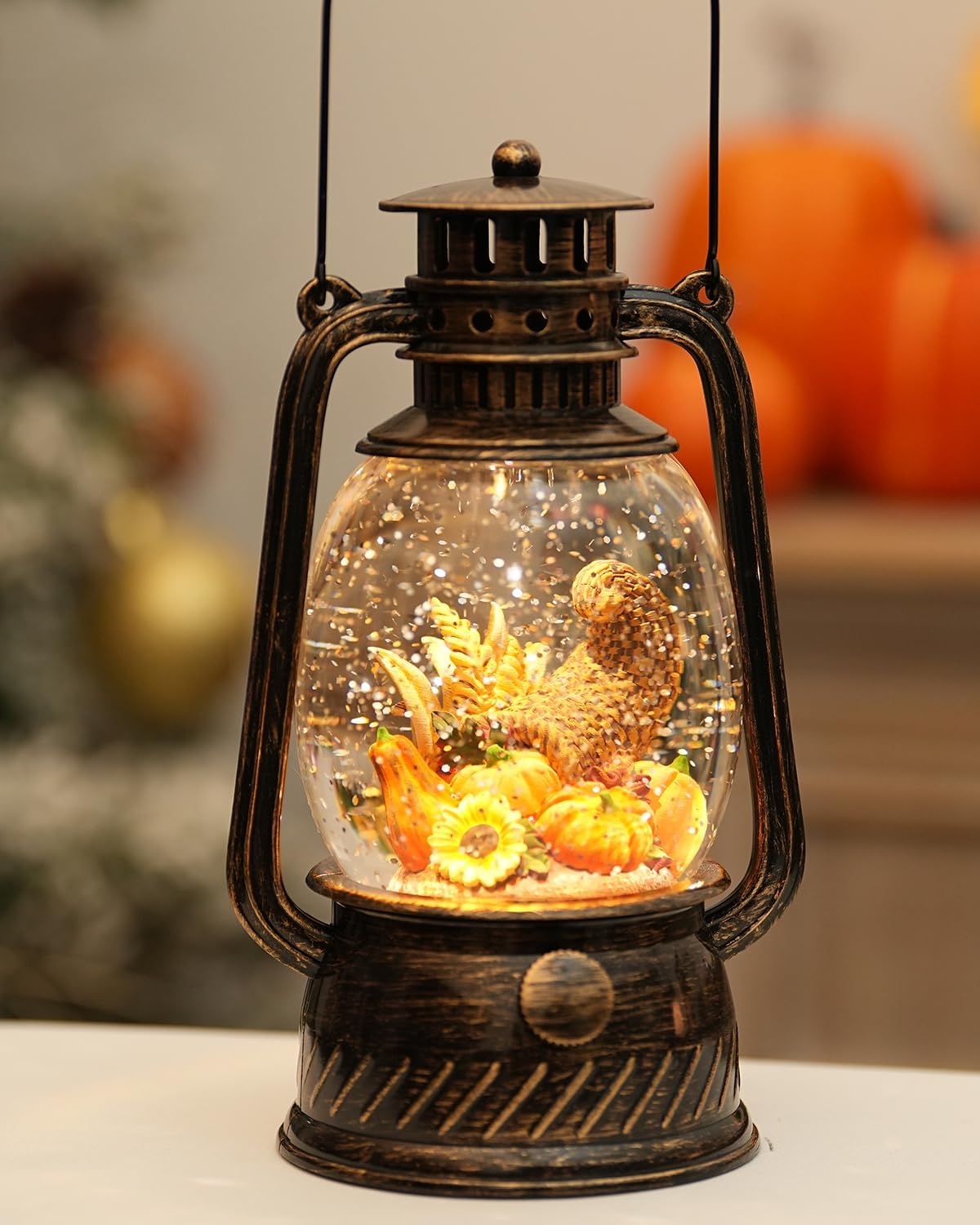 Herfstglans Decoratieve Lamp met Pompoenen – Warm LED-Licht en 6-Uur Timer