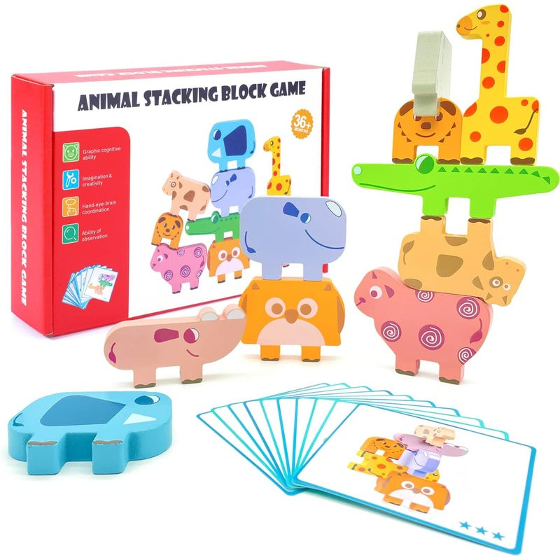 SensoryElegance Luxe Dieren Stapelspel | Creatief en educatief spel voor zintuiglijke stimulatie