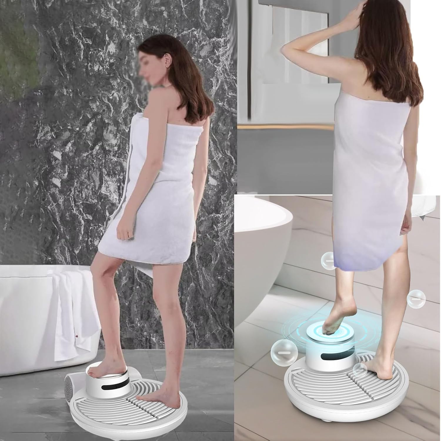 IonicWave Douche Droger | Volledig lichaam droger met warme en koude lucht, zware basis