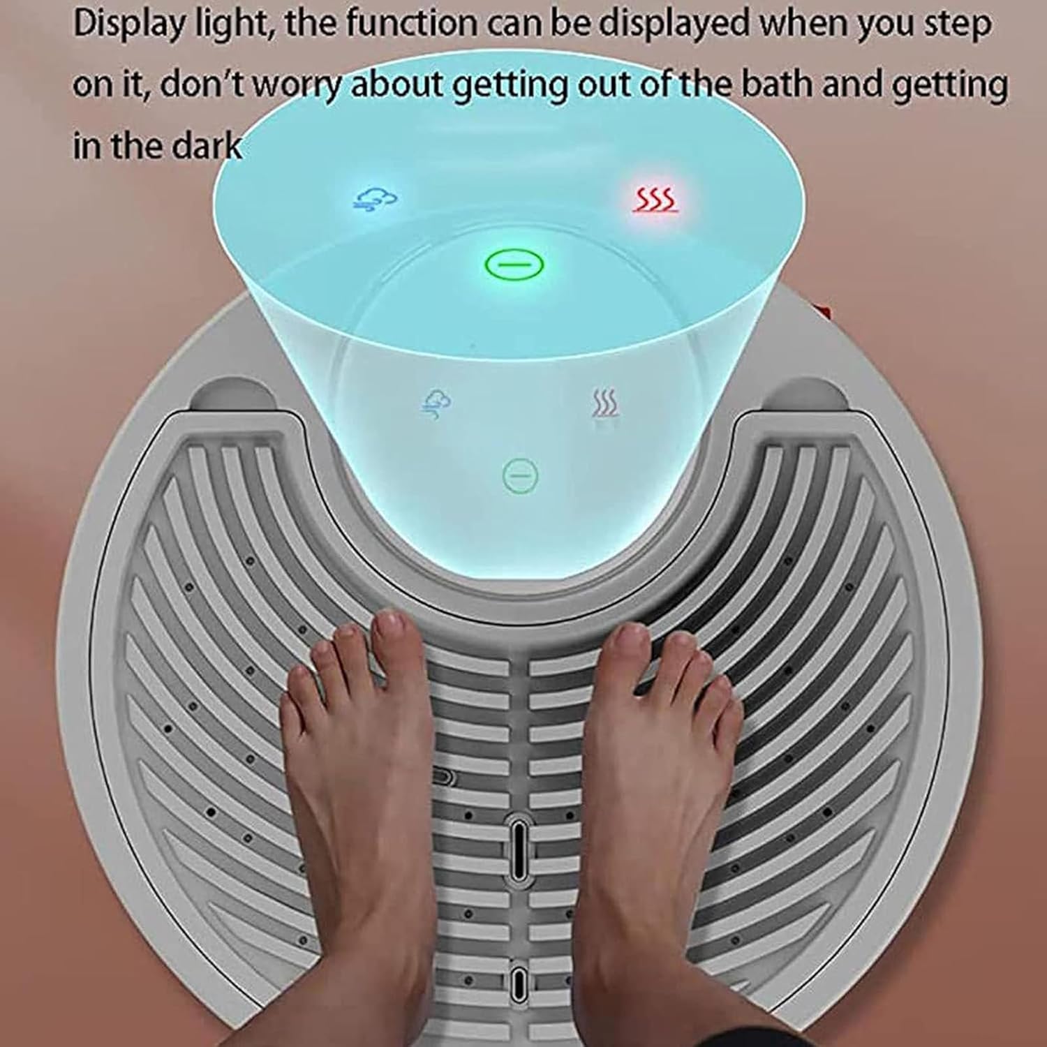 IonicWave Douche Droger | Volledig lichaam droger met warme en koude lucht, zware basis