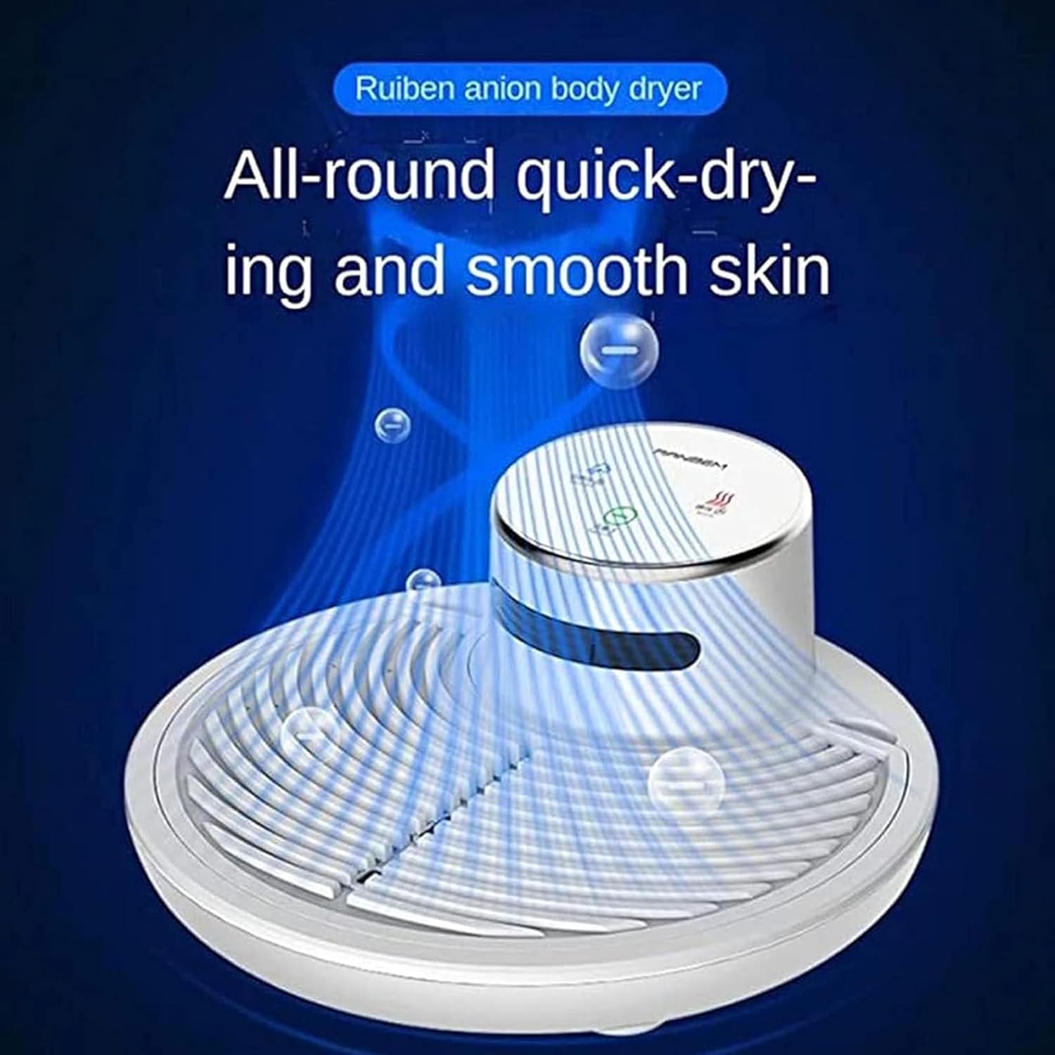 IonicWave Douche Droger | Volledig lichaam droger met warme en koude lucht, zware basis