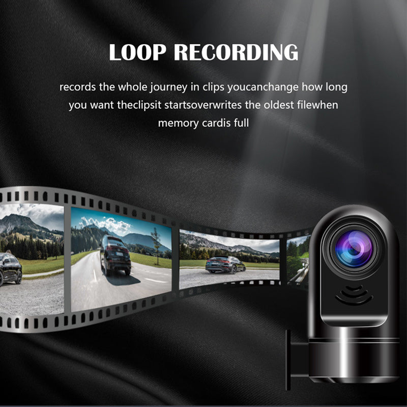 1080P HD Mini ADAS Dashcam met 360° Draaifunctie