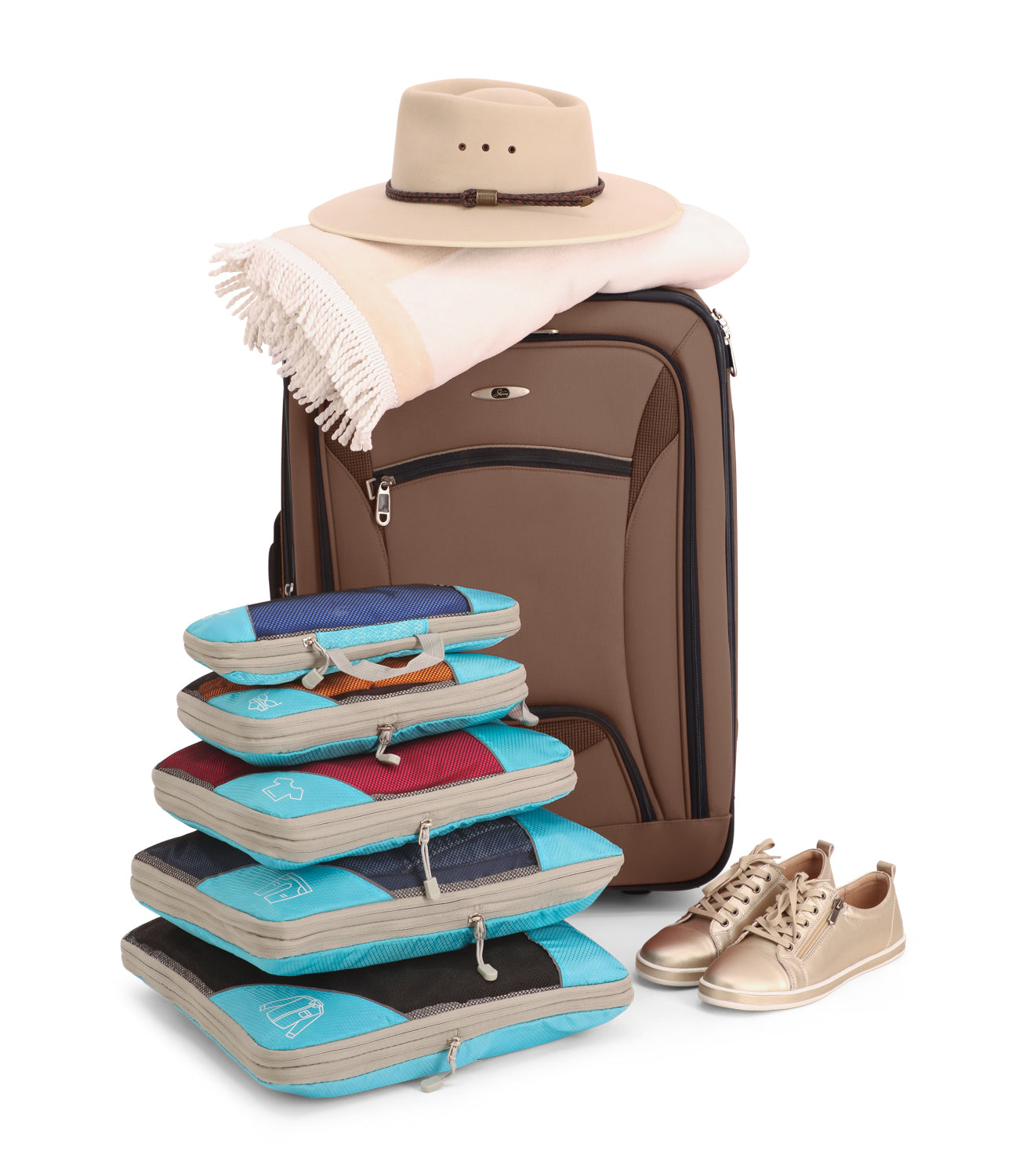 LuxuraPack Compressie Inpak Cubes | Ruimtebesparende opbergoplossingen voor georganiseerde reizen