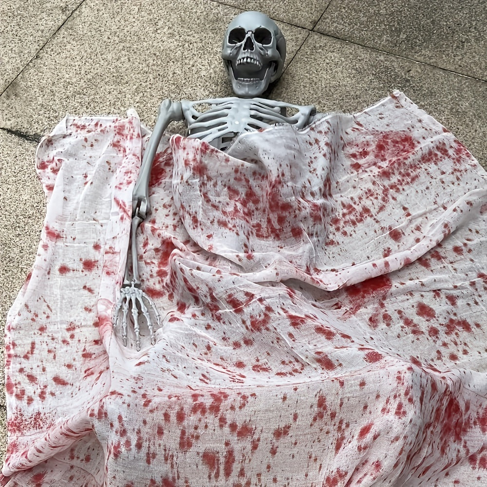Reusachtige 6 Ft Halloween Skelet Decoratie | Poseerbaar Levensecht