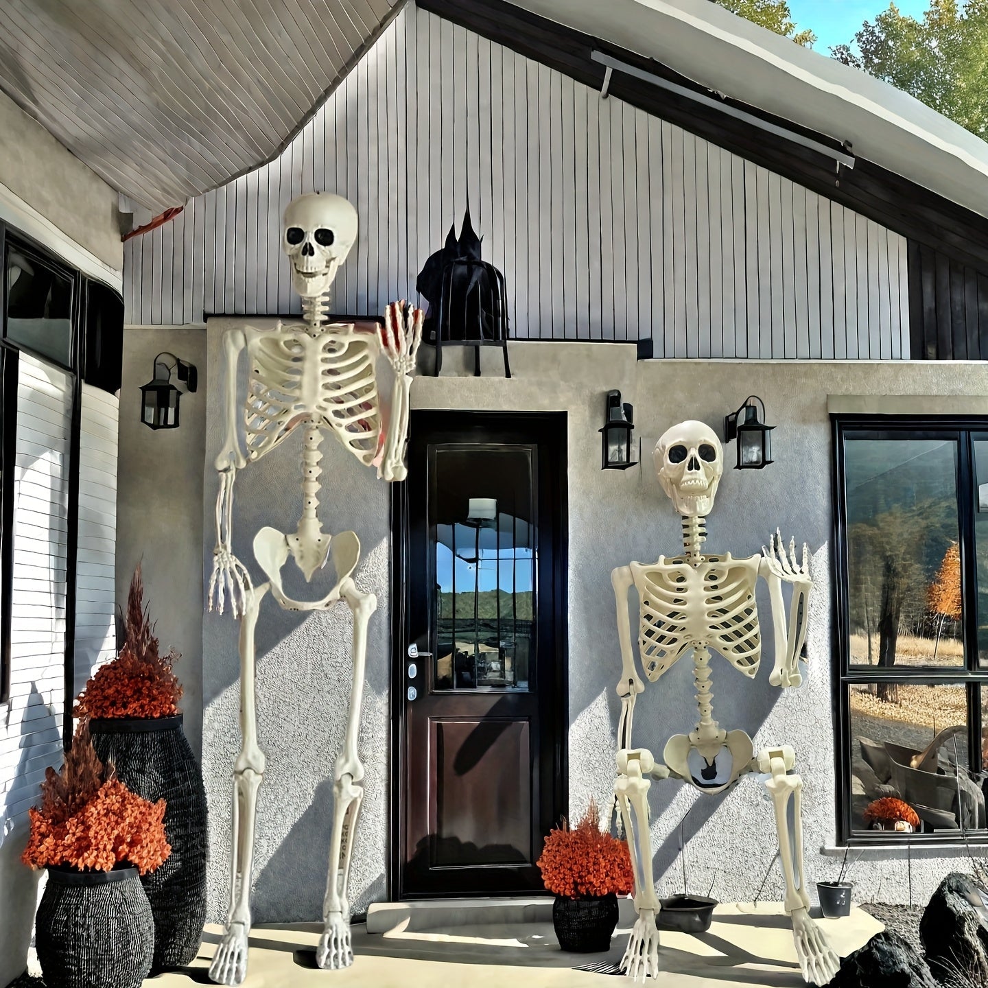 Reusachtige 6 Ft Halloween Skelet Decoratie | Poseerbaar Voor Buiten