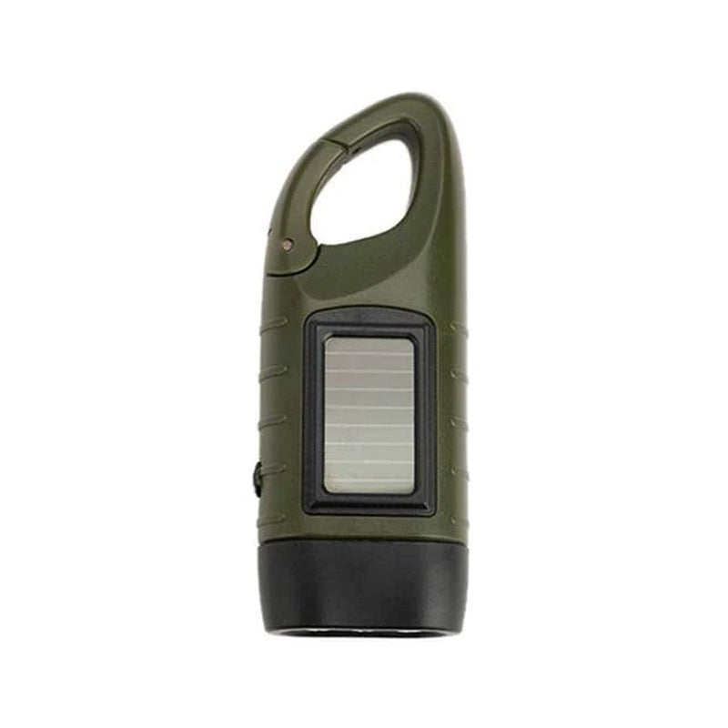 Zonne-energie Waterproof Zaklamp met Handmatige Oplading – Compacte Nood LED Licht voor Buiten- en Thuisgebruik