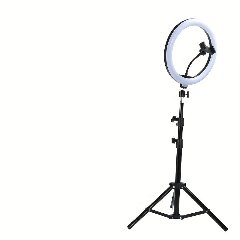 LED Ringlamp met Verstelbare Statief en Telefoonhouder voor Selfies en Video-opnamen