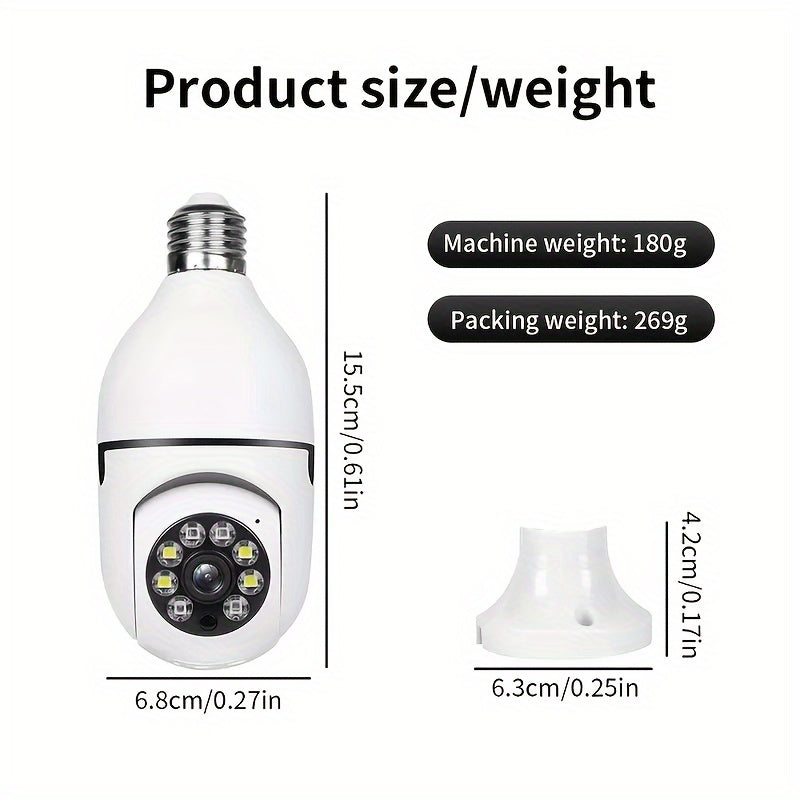 Slimme Lamp Camera met HD Kwaliteit, Nachtzicht en Twee-Weg Audio voor Verbeterde Hu beveiling