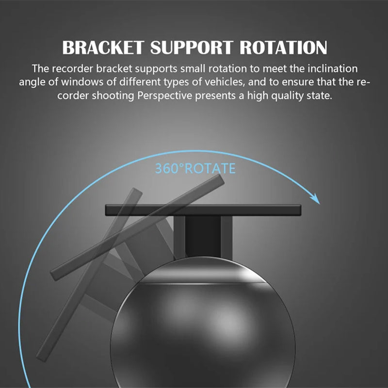 1080P HD Mini ADAS Dashcam met 360° Draaifunctie