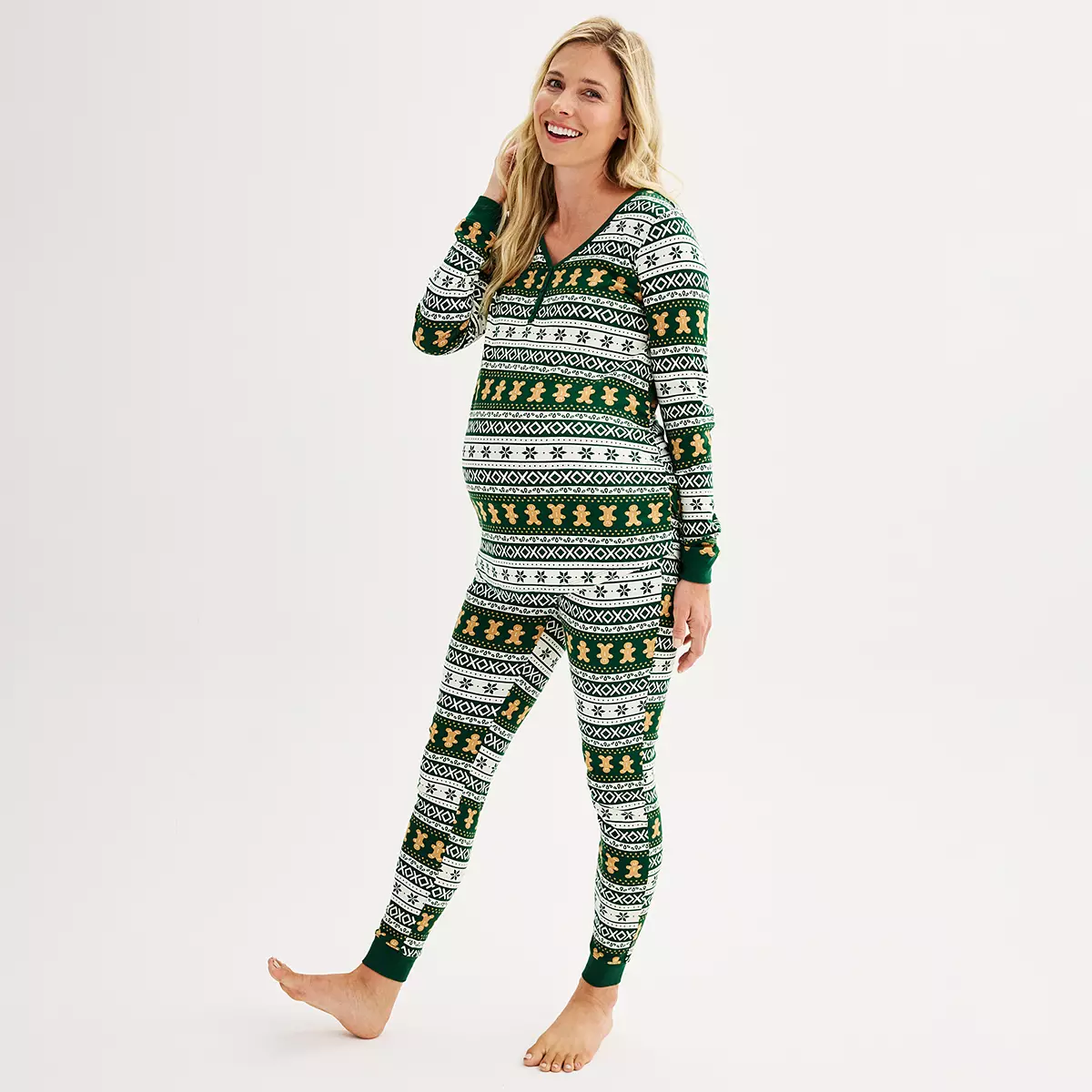 Groene Peperkoek Bijpassende Familie Kerst Pyjama's | Inclusief Pyjama's voor Volwassenen, Kinderen & Honden