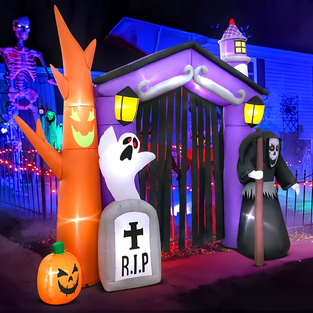 Halloween Spookachtige Opblaasbare Boogdecoratie | Glanzende Tuin Entree