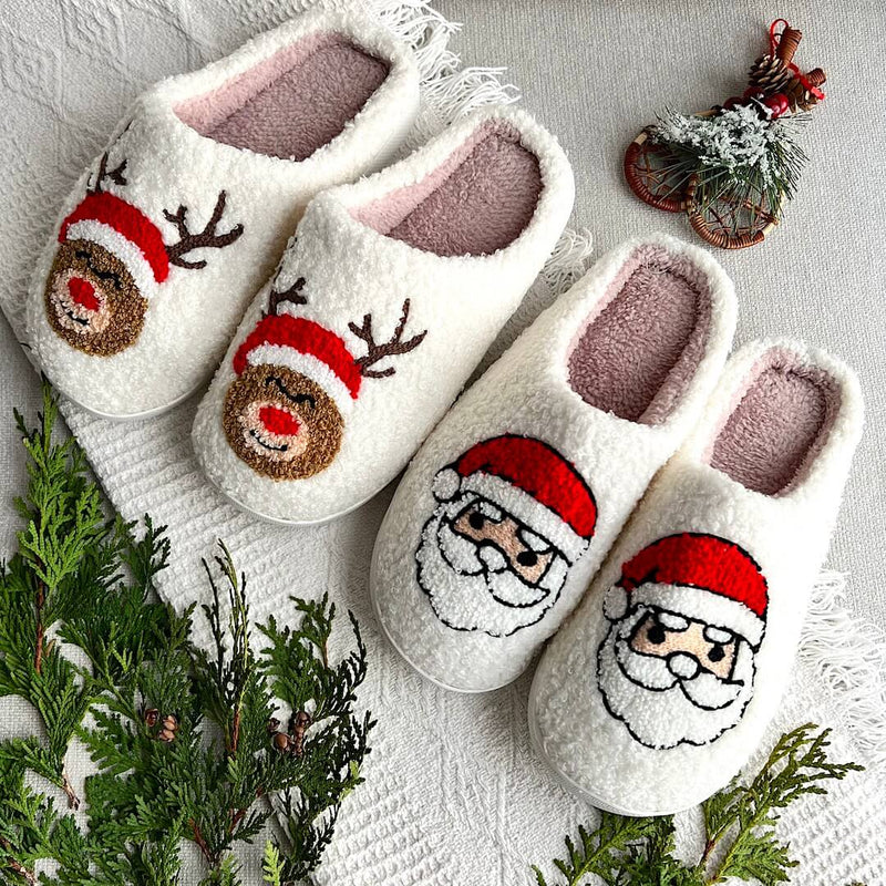SnowJoy Kerstpantoffels – Warme Slippers met Feestelijk Design & Antislipzool