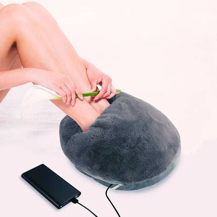 WarmNest XL Elektrische Voetverwarmer – Pluche Comfort & Instelbare Warmte