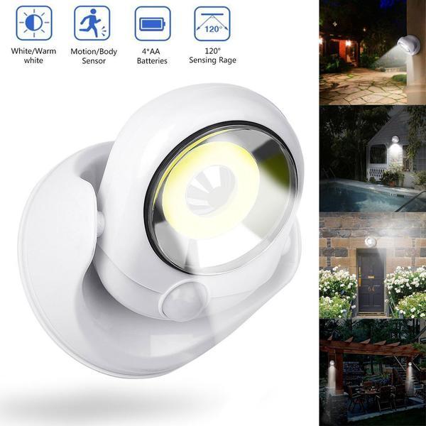 Ultra-heldere Bewegingssensor LED Buitenlamp – Waterdichte 450 Lumen Draadloze LED Lamp voor Veiligheid en Zichtbaarheid