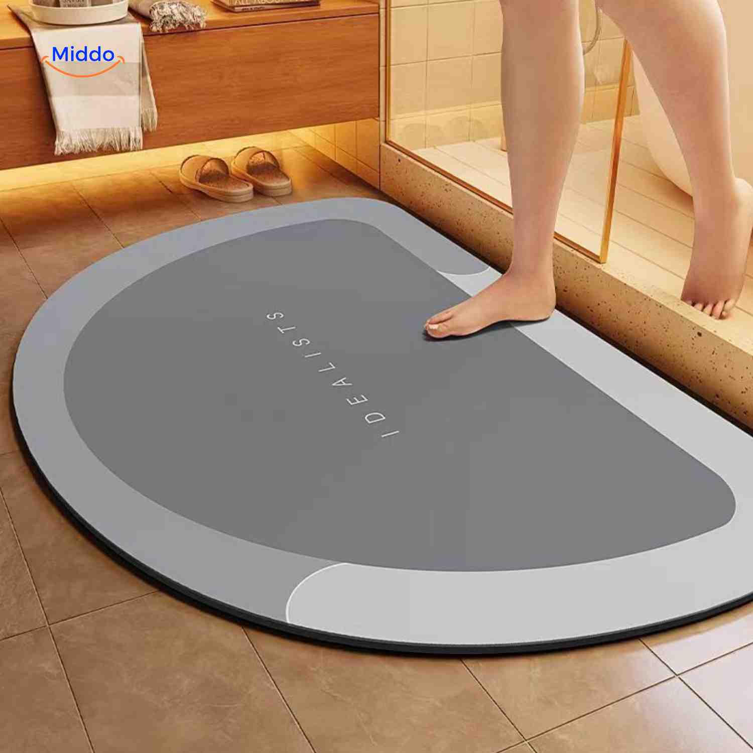 AquaSafe Badmat | Sneldrogend, antislip en waterabsorberend