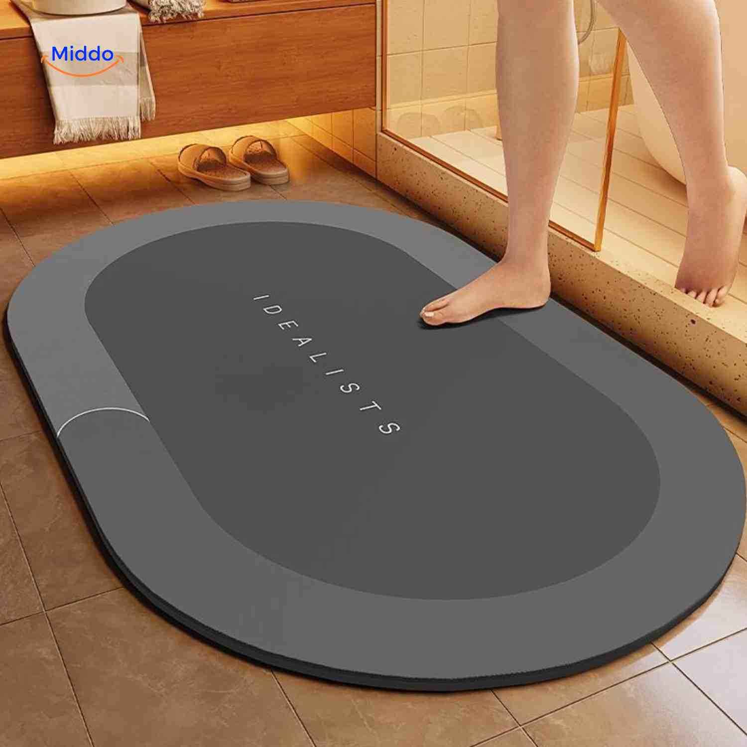 AquaSafe Badmat | Sneldrogend, antislip en waterabsorberend