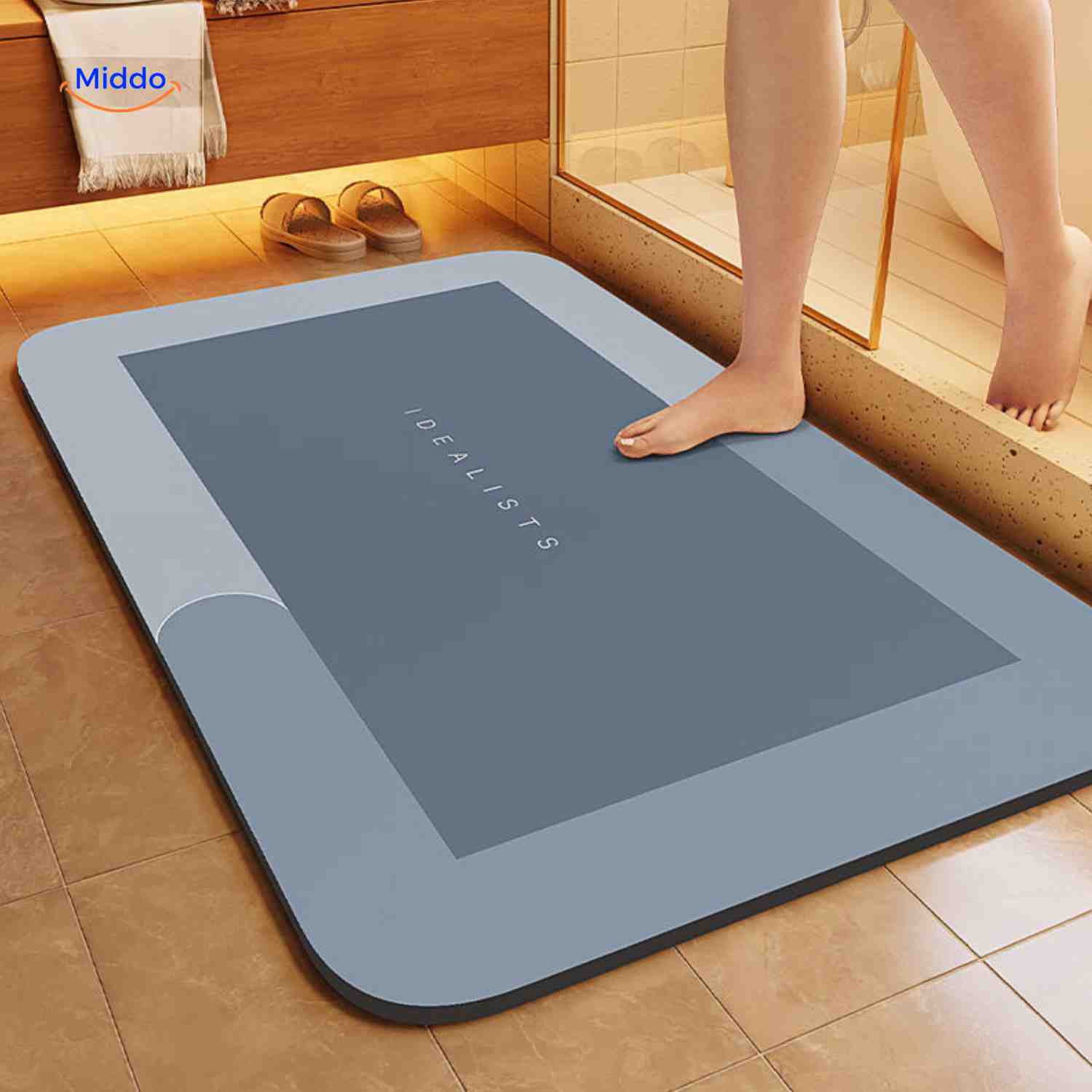 AquaSafe Badmat | Sneldrogend, antislip en waterabsorberend