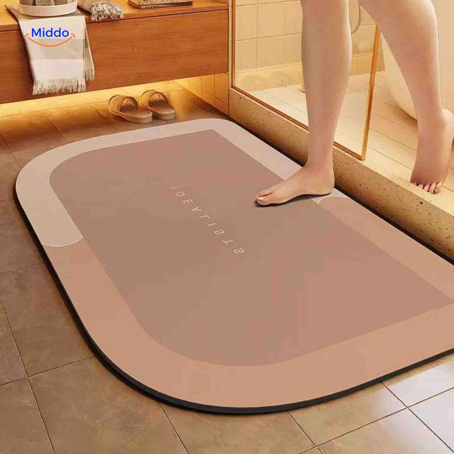 AquaSafe Badmat | Sneldrogend, antislip en waterabsorberend