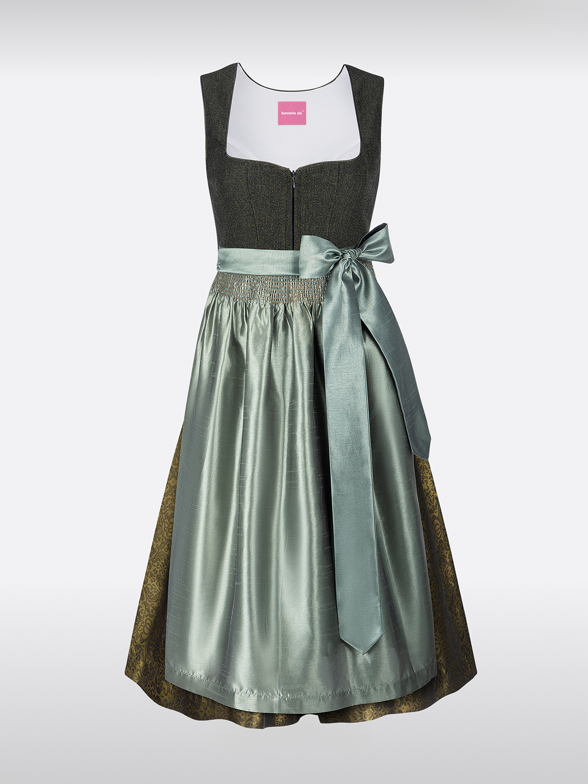Groene Hart-Uitgesneden Gestructureerde Dirndl