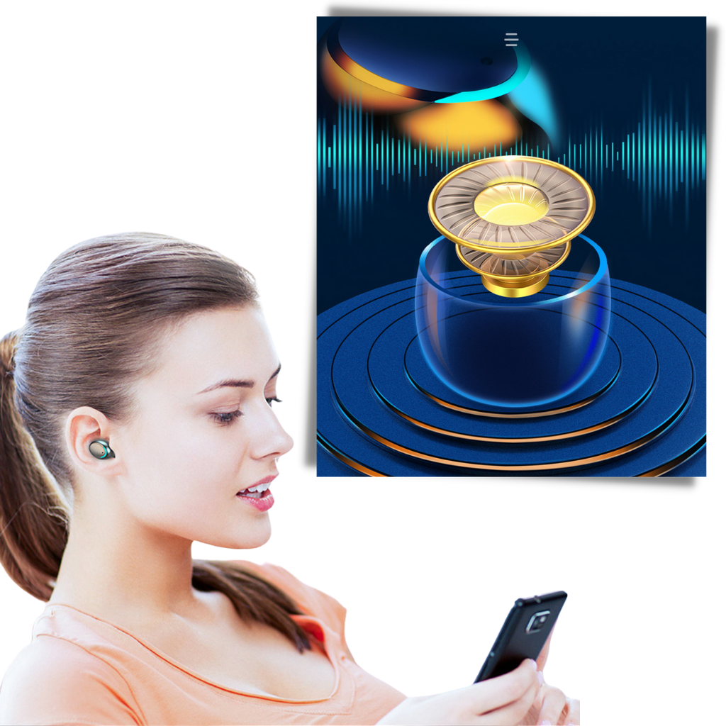 Bluetooth-oordopjes met oplaadbare batterijbox