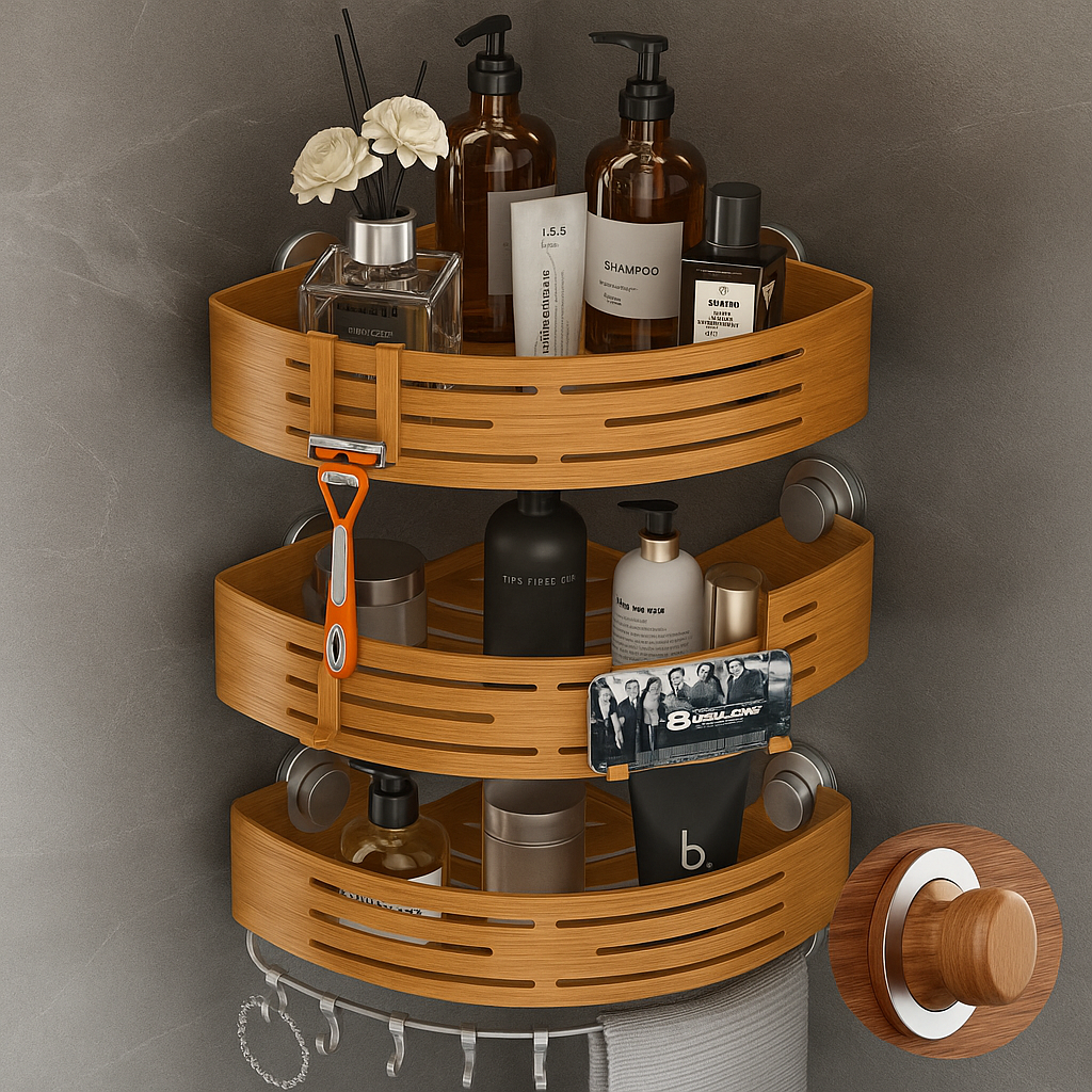 CaddyCraft Driehoekige Douch Organizer | Maximaliseer ruimte met een stijlvolle, veelzijdige caddy