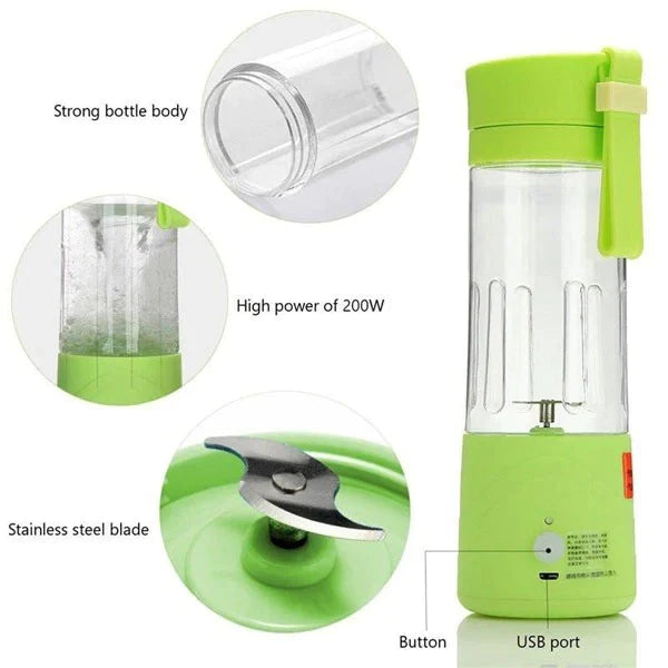 BlendLux Elite Juicer Blender | 6-blad USB oplaadbare draagbare blender voor moeiteloze smoothies onderweg