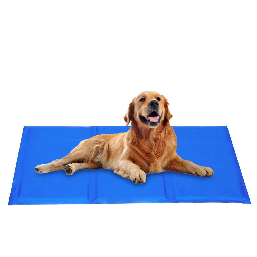 FrescuraPet Koelmat voor Honden & Katten | Zelfkoelend & Gewrichtsbesparend | Opvouwbaar & Draagbaar | 5 Maten | Blauw