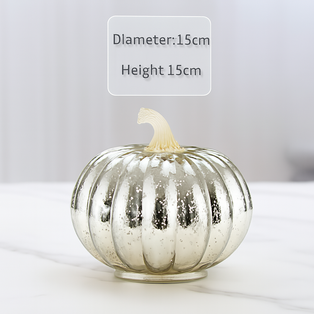 Halloween Decoraties Glas Pompoen LED Verlichting Set