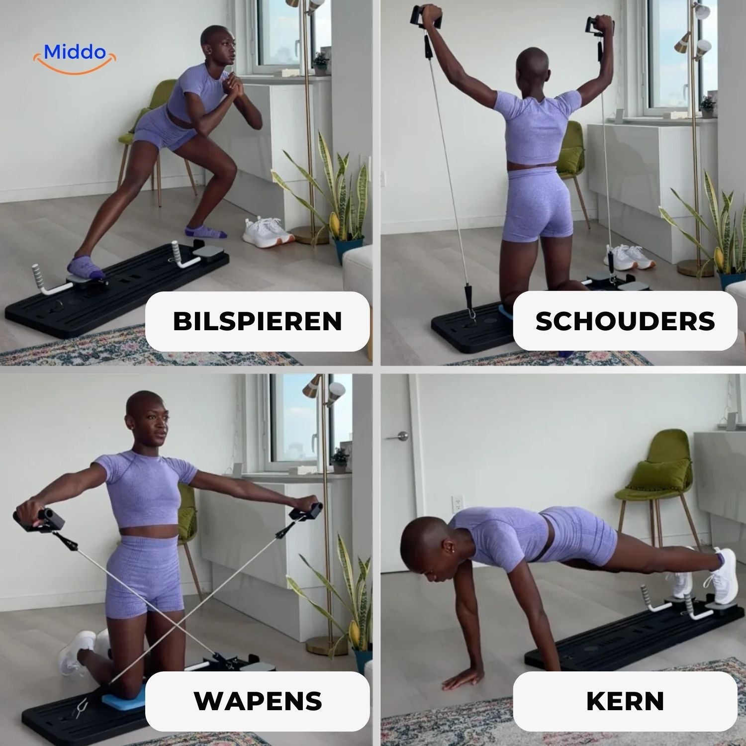 FlexiCore Fitnessboard | Multifunctioneel Total Body apparaat voor effectieve thuistraining