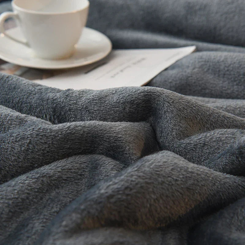 CozyNest Omkeerbare Woldeken – Flanel & Kasjmier Warmtedeken voor de Winter