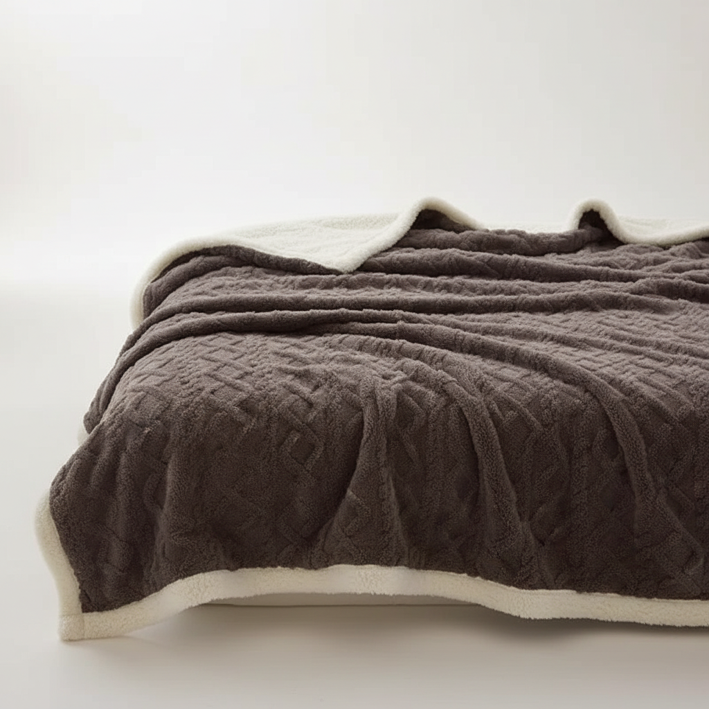 WarmThuis Winterdeken – Luxe Lamswol Fleece Deken met Dubbelzijdig Ontwerp