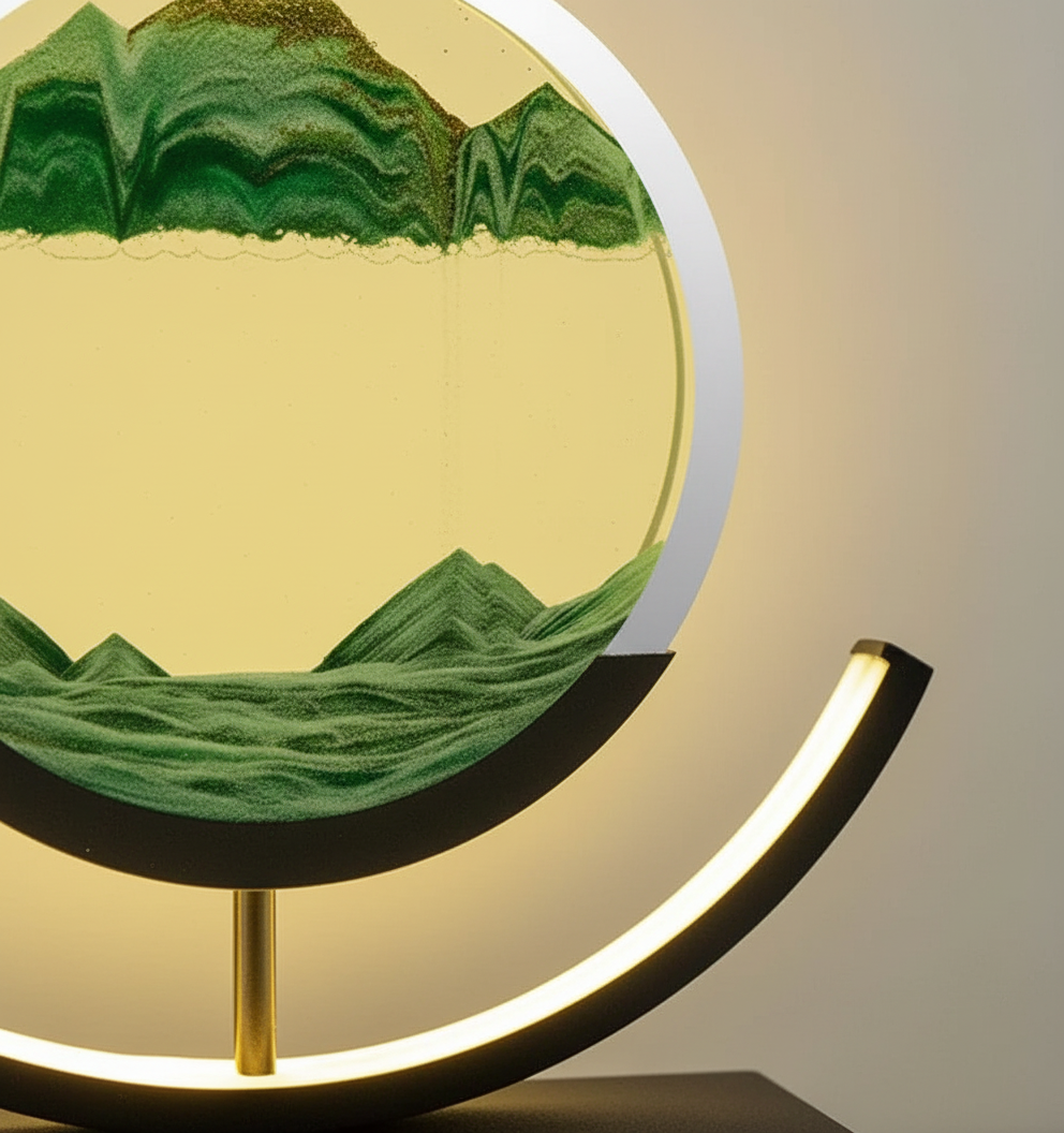 DuneGlow Tafellamp – Handgemaakte Stimmingslamp met Rustgevend Licht en Modern Design