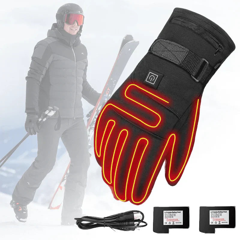 ThermoGrip Verwarmde Handschoenen – Waterdichte Unisex-handschoenen met 3 verwarmingsniveaus en touchscreenfunctie