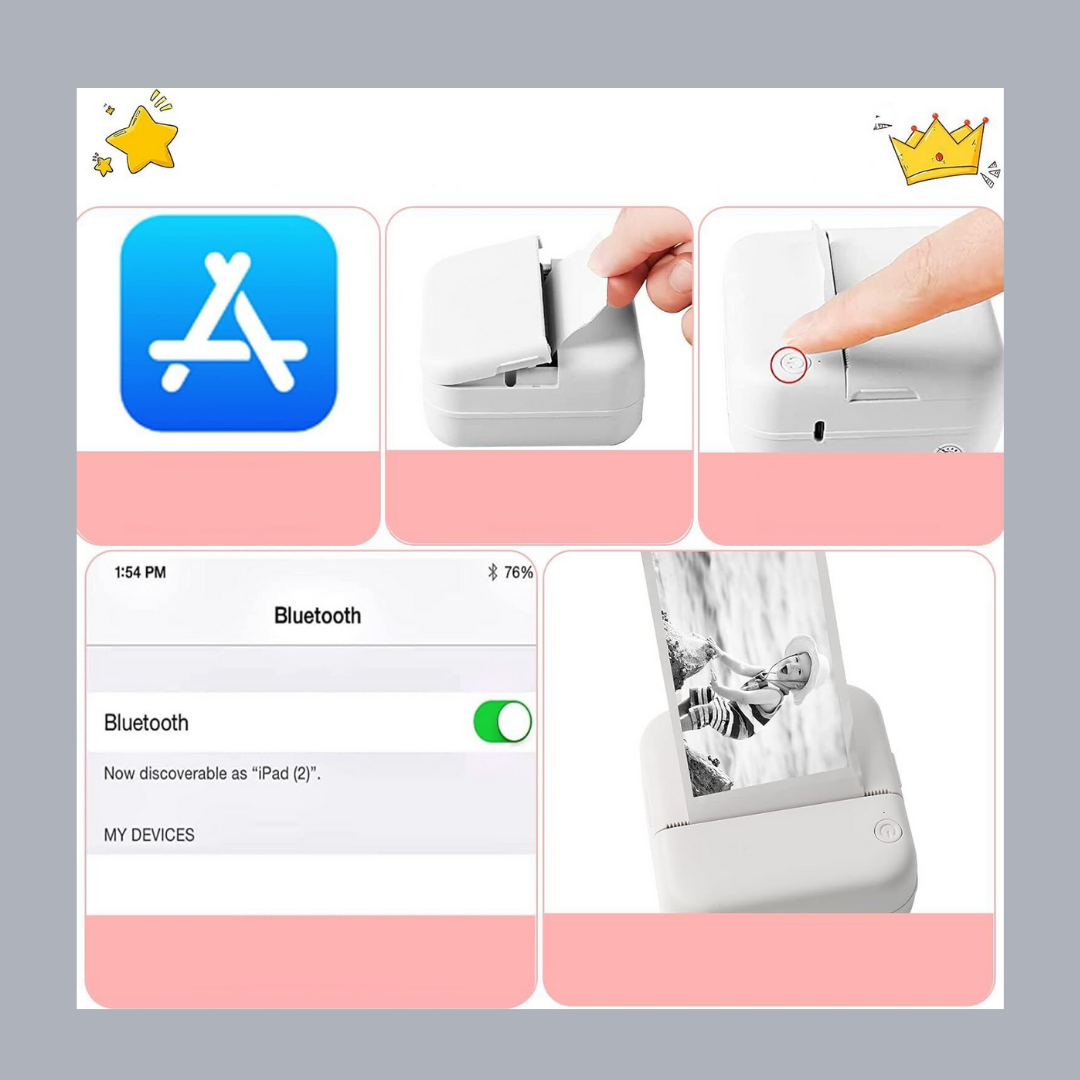 InkLux Mini Magische Printer | Onbeperkt afdrukken met inbegrepen papierrol