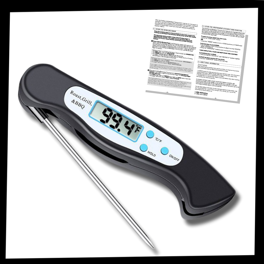 Vouwbare Instant Read Digitale Voedselthermometer