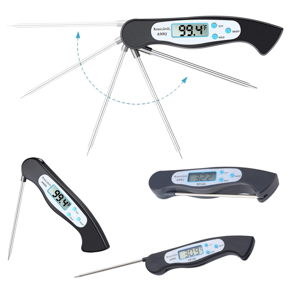 Vouwbare Instant Read Digitale Voedselthermometer