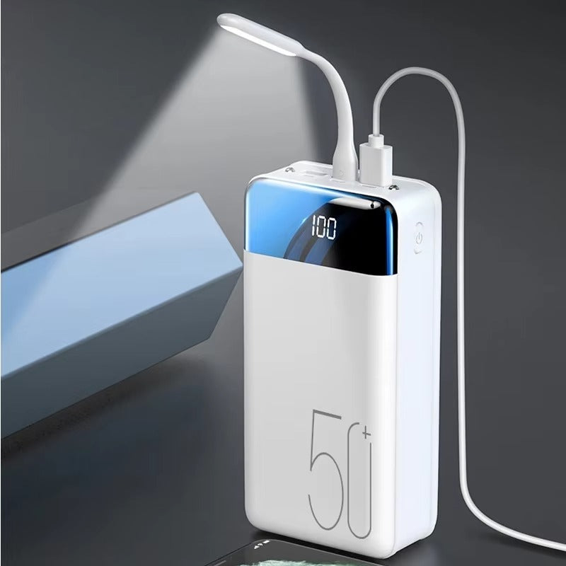 50.000mAh Ultra-Hoge Capaciteit Power Bank – Super Snelle Oplading voor Telefoons, Tablets & Laptops