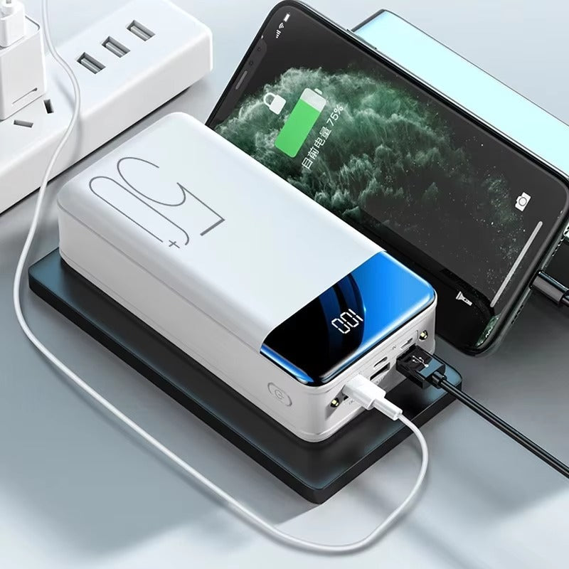 50.000mAh Ultra-Hoge Capaciteit Power Bank – Super Snelle Oplading voor Telefoons, Tablets & Laptops