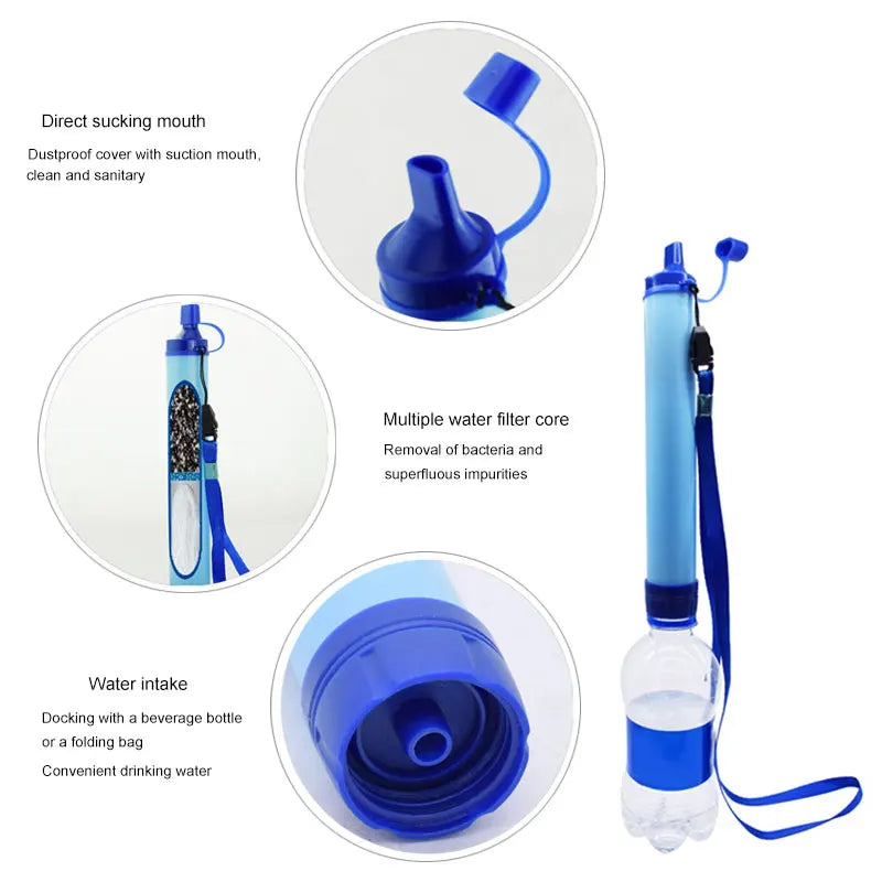Draagbaar Waterfilter met Vier-Snelheden Filtratiesysteem voor Veilige Drinkwater - Noodwaterzuiveraar