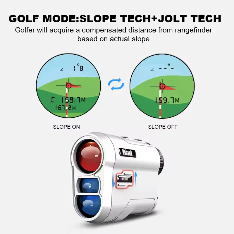 Geavanceerde Golfafstandmeter met Hellingscompensatie, 914m Bereik, 6x Vergroting – Nauwkeurige Golfafstandmeter met Trillingsfeedback