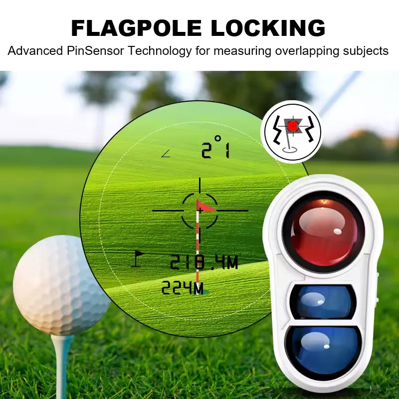 Geavanceerde Golfafstandmeter met Hellingscompensatie, 914m Bereik, 6x Vergroting – Nauwkeurige Golfafstandmeter met Trillingsfeedback