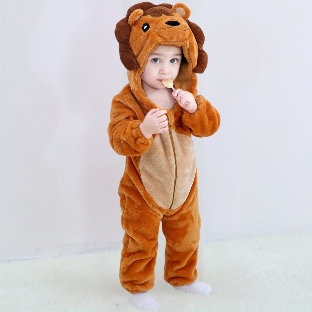 Halloween Baby Leeuw Kostuum Pluche Jumpsuit