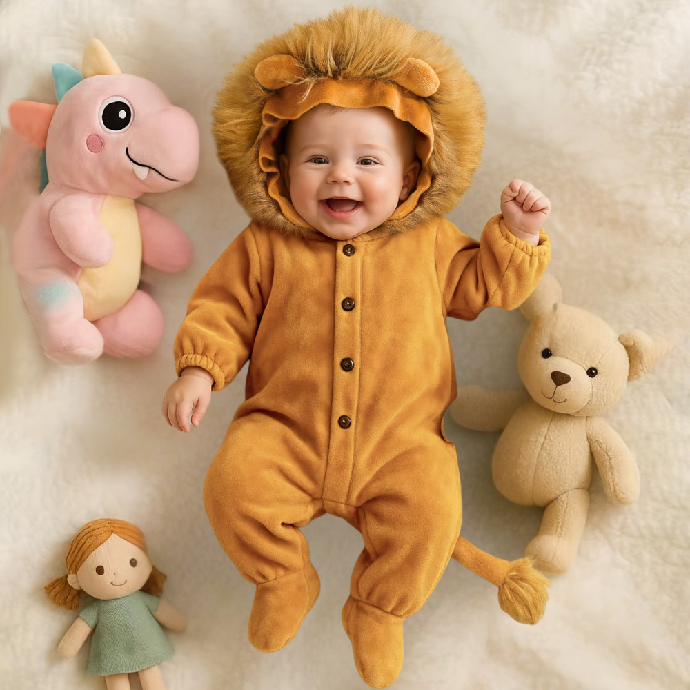 Halloween Baby Leeuw Kostuum Pluche Romper