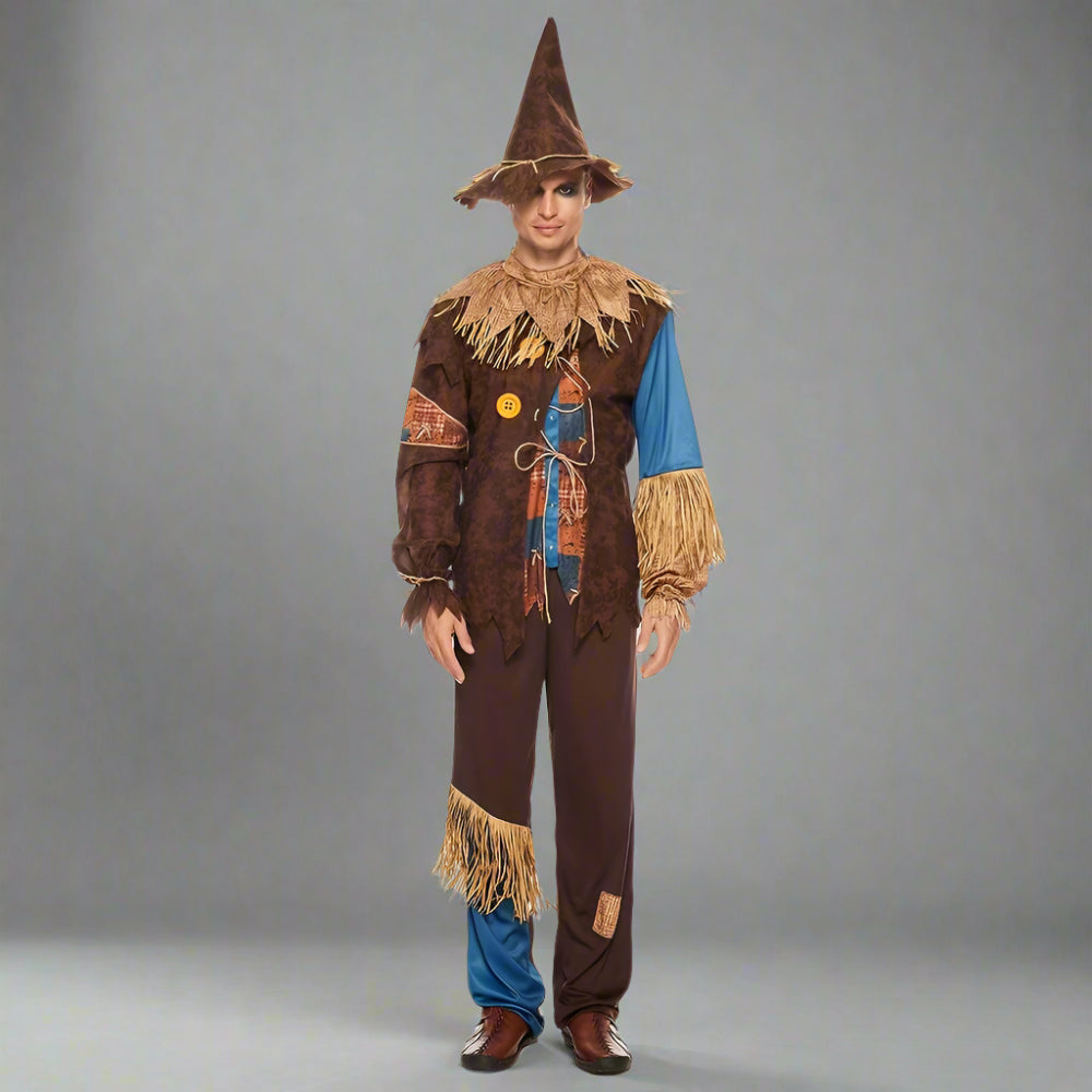 Halloween Kostuum Vogelverschrikker Strohoed Polyester Outfit