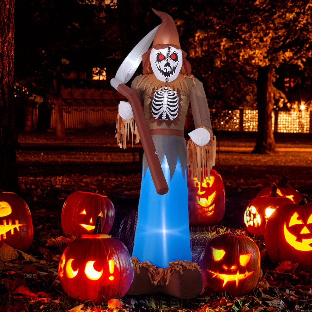 Halloween Decor Inflatable Grim Reaper Scarecrow