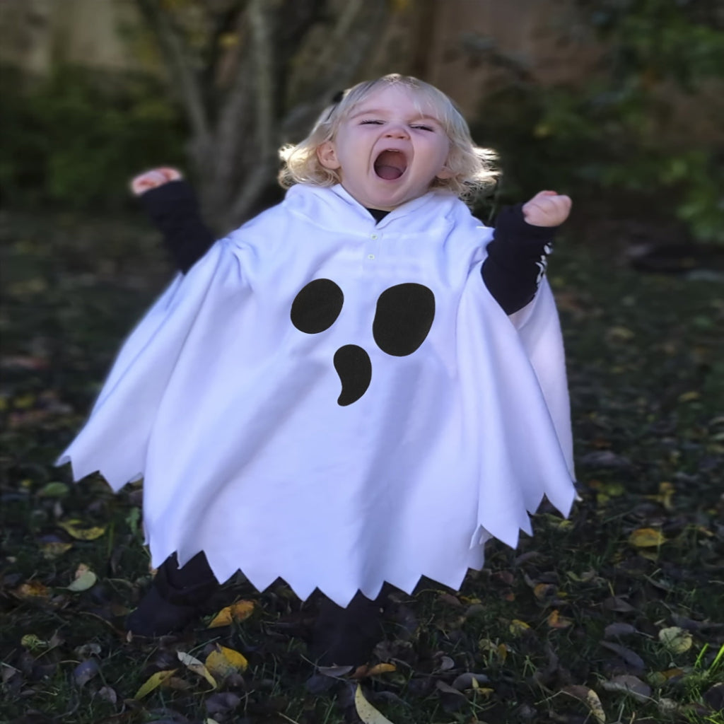 Halloween Geest Kostuum Kinderen Cape Met Kap Outfit